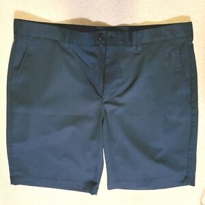 HAGGAR MENS FLAT FRONT NAVY BLUE CASUAL SHORTS SZ38